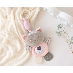 Peluche Musicale per Passeggino con Luci e Suoni Gattino Rosa 4400 Kiokids 0 Mesi+