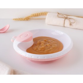 Piatto Ventosa Svezzamento Termico Pappacalda Rosa 6 Mesi+ 3818 Kiokids