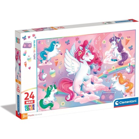 Puzzle Unicorno 24 Pezzi 3 Anni+ Supercolor Maxi 62x42 cm 28525 Clementoni