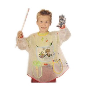Grembiule Pittura Bambini con Maniche in PVC Taglia Unica 3 Anni+