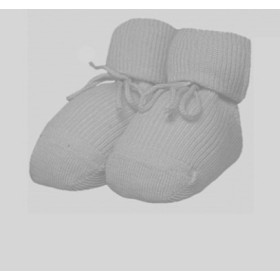 Babbucce Neonato Caldo Cotone 0-3 Mesi Grigio 1300T Bel Piccino Made in Italy