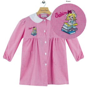 Grembiule Asilo Bambina 3 anni 98 cm tg.50 Rosa Quadretti Libri 3P302 Primo della Classe