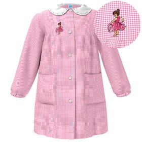 Grembiule Asilo Siggi Bambina 3 anni 98 cm tg.50 Rosa Quadretti Ballerina 33GR4034 Siggi