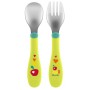 Posate Inox Bambini Chicco Verde 18 mesi+ 
