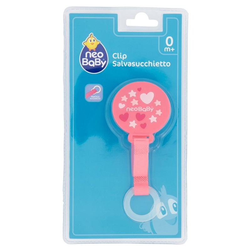 Catenella Ciuccio Rosa in Tessuto Mesi+ Neo Baby