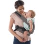 Marsupio Neonato 0-36 Mesi Janè Like Ergonomico in Cotone Grigio Cemento