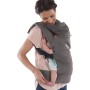 Marsupio Neonato 0-36 Mesi Janè Like Ergonomico in Cotone Grigio Cemento