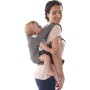 Marsupio Neonato 0-36 Mesi Janè Like Ergonomico in Cotone Grigio Cemento