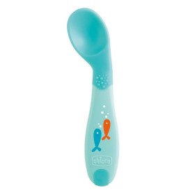 Cucchiaio Angolato Chicco Azzurro Primo Cucchiaino 8 Mesi+