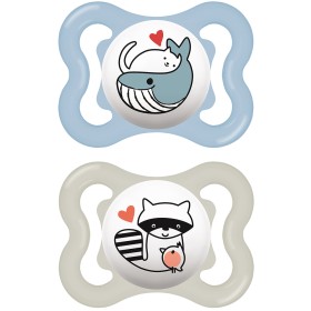 Ciuccio Mam Supreme 0+ Mesi Silicone Bimbo Confezione da 2 Ciucci Balena-Gatto