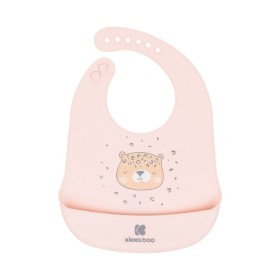 Bavaglino Silicone con Tasca Rosa Tigre 27x22 cm 4 Mesi+ Kikka Boo