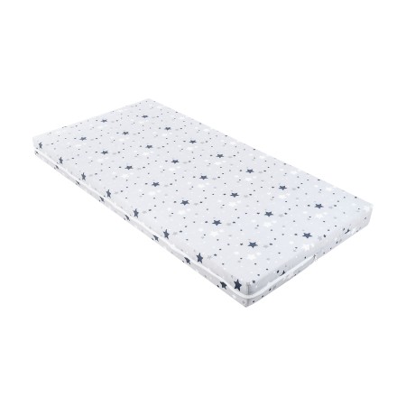 Materasso Lettino 60x120x6 cm Antiacaro Antisoffoco Sfoderabile Stars Grey kikka Boo