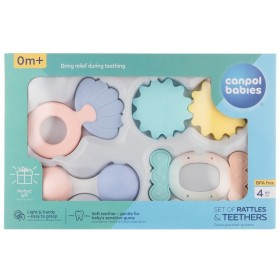 Massaggiagengive Neonato Set Dentizione 4 Pezzi con Sonaglio 0 Mesi+