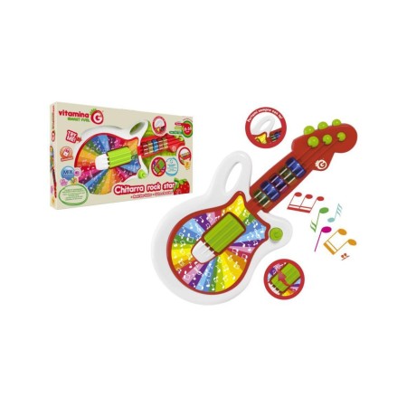 Chitarra per Bambini Luci e Suoni Elettronica Rock Star Vitamina G 05083 Globo 18 Mesi+