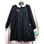 Grembiule Scuola Siggi Nero 7 Anni Bambina con Bottoni e Colletto tg.70 122 cm Love 47GR3758