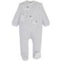 Pigiama Intero Bambino 2 Anni 92 cm in Pile con Zip Grigio Orsetto BL0869 Ellepi