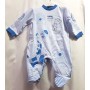 Tutina Cotone Neonato 1-3 Mesi Azzurro Zoo Pastello TJ17AA2