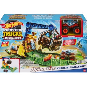 Hot Wheels Pista Monster Trucks Sfida Demolizione del Carico Rhinomite HTP18 Mattel 4 Anni+