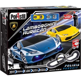 Pista Polistil Lamborghini Polizia 1:43 Macchinine Elettriche 5.22 Metri 96032 6 Anni+