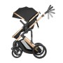 Kikka Boo Trio Darling Passeggino Neonato Trasformabile in Carrozzina Black Gold