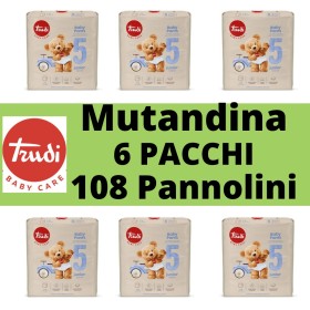 Pannolini Mutandina Taglia 5 Offerta 6 Pacchi Scatola Junior Trudi Baby Pants 12-18 kg 108 Pannolini