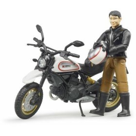 Bruder 63051 Moto Ducati Scrambler Desert Sled con Pilota 4 Anni+