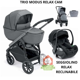 Trio Cam Modus Antracite con Ovetto Reclinabile Relax I-Size Telaio Silver 2025