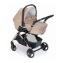 Cam Fluido Easy Romantic Trio Cuore Beige con Ovetto Reclinabile Relax I-Size Telaio Gold 2025