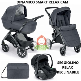 Trio Cam Dinamico Smart Antracite con Ovetto Reclinabile Relax I-Size Telaio Metal 2025