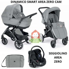 Trio Cam Dinamico Smart Romantic Grigio Ricami Natura con Ovetto Area Zero Telaio Metal