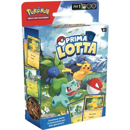 Pokemon Prima Lotta Pikachu e Bulbasaur Collezione Carte Gioco Box 60298 Game Vision 6 Anni+