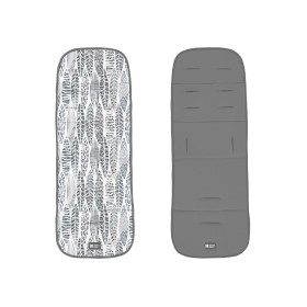 Materassino Riduttore Passeggino Universale Reversibile Cotone/Pile Grigio Foglie Kikka Boo