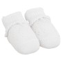 Babbucce Neonato Bianche Cotone Lavorato Scarpetta Taglia Unica 1003 Bel Piccino