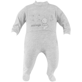 Tutina Ciniglia Neonato 0-1 Mesi 50-56 cm Grigio Orsetto B502 Preziosini Baby