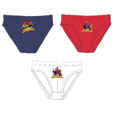 Mutande Spiderman Bambino 4-5 Anni Set 3 Slip Colorati 2232 Marvel 100% Cotone