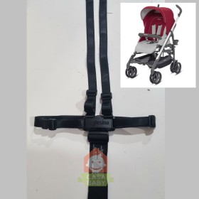 Cinture Passeggino Inglesina Zippy Pro per Modelli Fino al 2019 Nero Ricambio Cinghie Originale