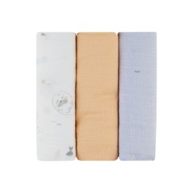 Mussole Neonato Cotone 75x75 cm Set 3 Pezzi Foca Seally Me Kikka Boo 0 Mesi+