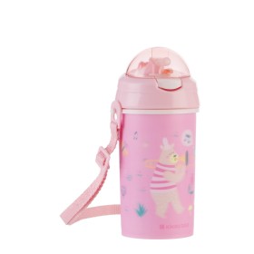 Borraccia con Cannuccia Bambini Rosa 450 ml Music Fest Kikka Boo 4 Anni+