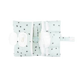 Porta Pannolini e Salviette da Borsa Verde Menta in Cotone 100% Bear With Me Kikka Boo