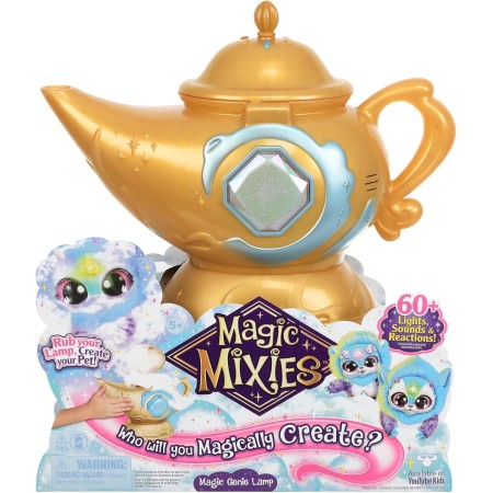 Magic Mixies Lampada Magica Genio Blu con Effetto Nebbia e Luci Crea il tuo Cucciolo MGX092000 Giochi Preziosi 5 Anni+