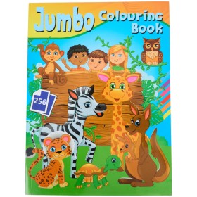 Libro da Colorare Jumbo Album Gigante da Colorare Animali del Mondo 256 Pagine