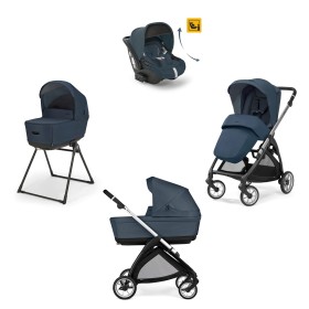 Inglesina Electa Darwin Recline Trio Hudson Blue 2025 Telaio Silver Black con Ovetto Reclinabile