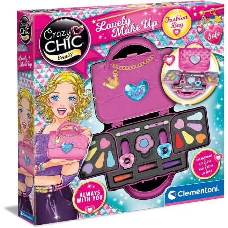 Clementoni Crazy Chic Lovely Make-up Trucchi Cosmetici per Bambini Removibili con Acqua 18743 6 Anni+