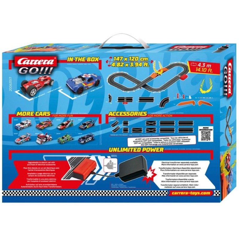 Hot Wheels Pista Macchinine Carrera Go! con Due Macchinine Anni+