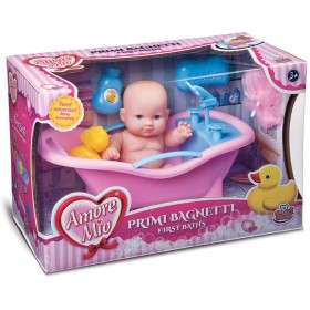 Amore Mio Primi Bagnetti Bambola 15 cm con Vasca Grandi Giochi 3 Anni+