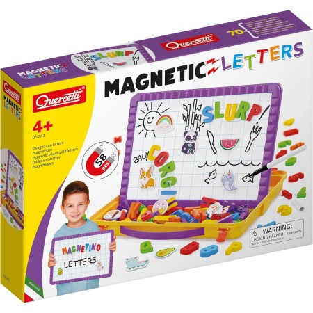 Lettere Magnetiche con Lavagna Quercetti 58 Pezzi 4 anni+ 5241