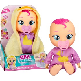 Cry Babies Newborn Bath Time Zoe Bambola 30 cm Bagnetto 921450 IMC toys 18 Mesi+