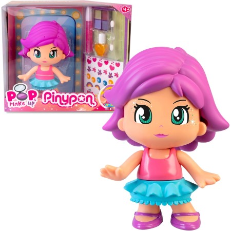 Pinypon Pop Make Up Bambola da Truccare e Acconciare 17 cm Famosa 4 Anni+