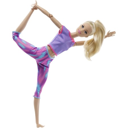 Barbie Yoga Bambola Snodata Bionda Made to Move GXF04 Mattel 3 Anni+