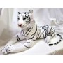 Peluche Tigre Bianca Gigante 1 metro Sdraiata Petra Toys 0 Mesi+
